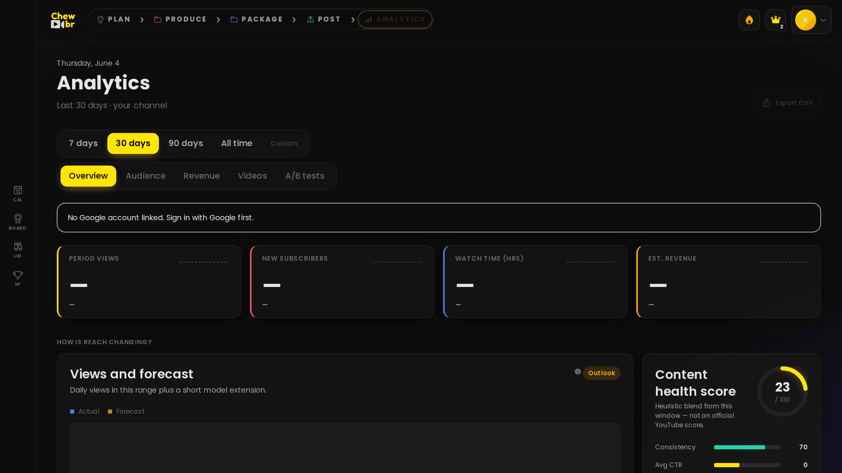 Promote — the Chewbr 05 · Promote screen